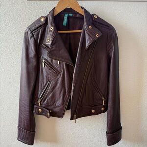 Truth & Pride Burgundy Leather Jacket